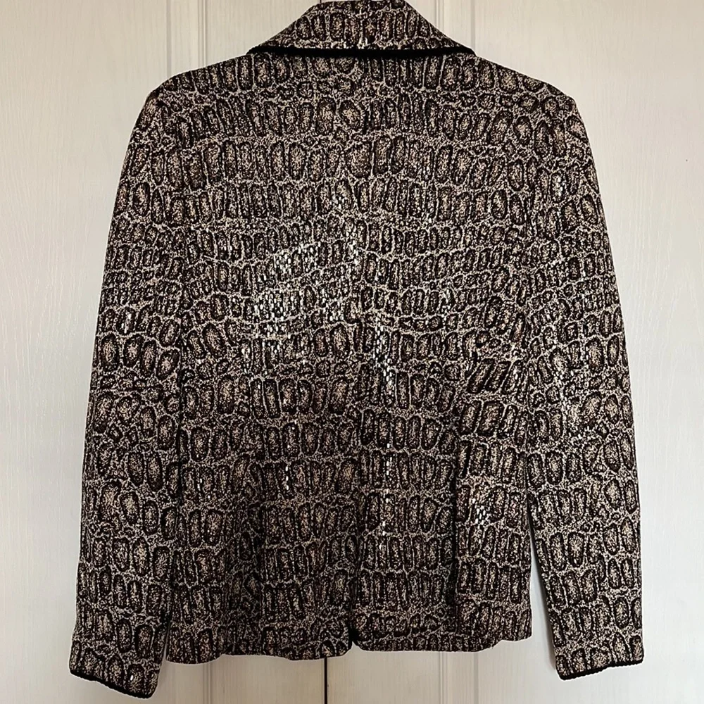 St. John Evening Jacket Paillettes
Wool Blend Printed Full Zip Women's s… - Picture 8 of 10